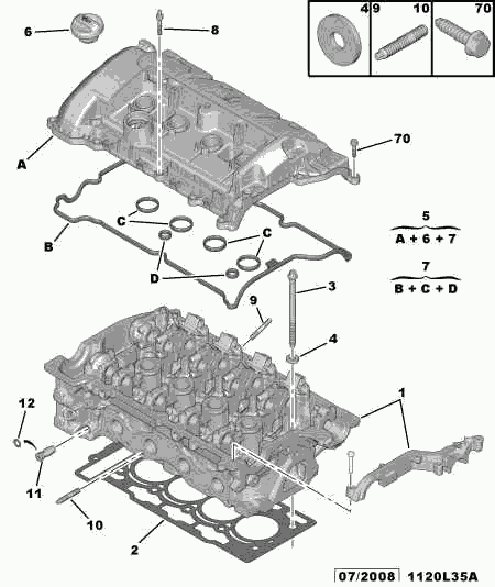 PEUGEOT 0249.F4 - Packningssats, ventilkåpa xdelar.se