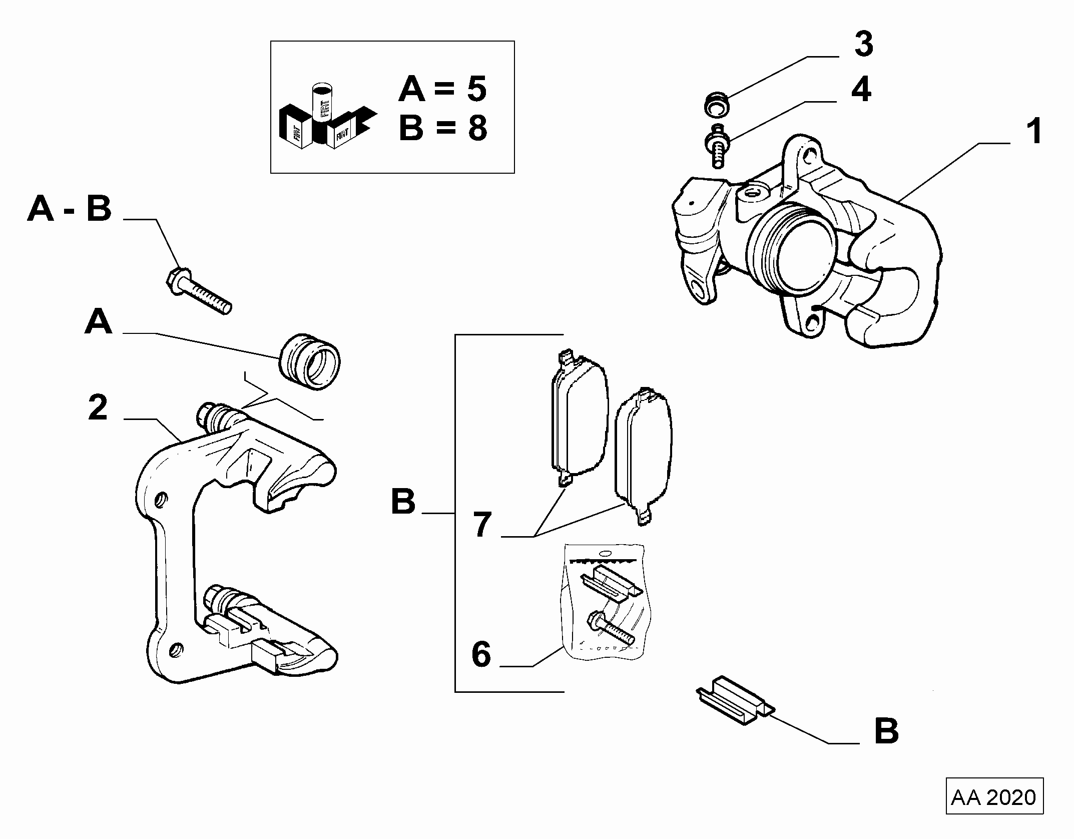 FIAT 77364839 - Bromsbeläggssats, skivbroms xdelar.se