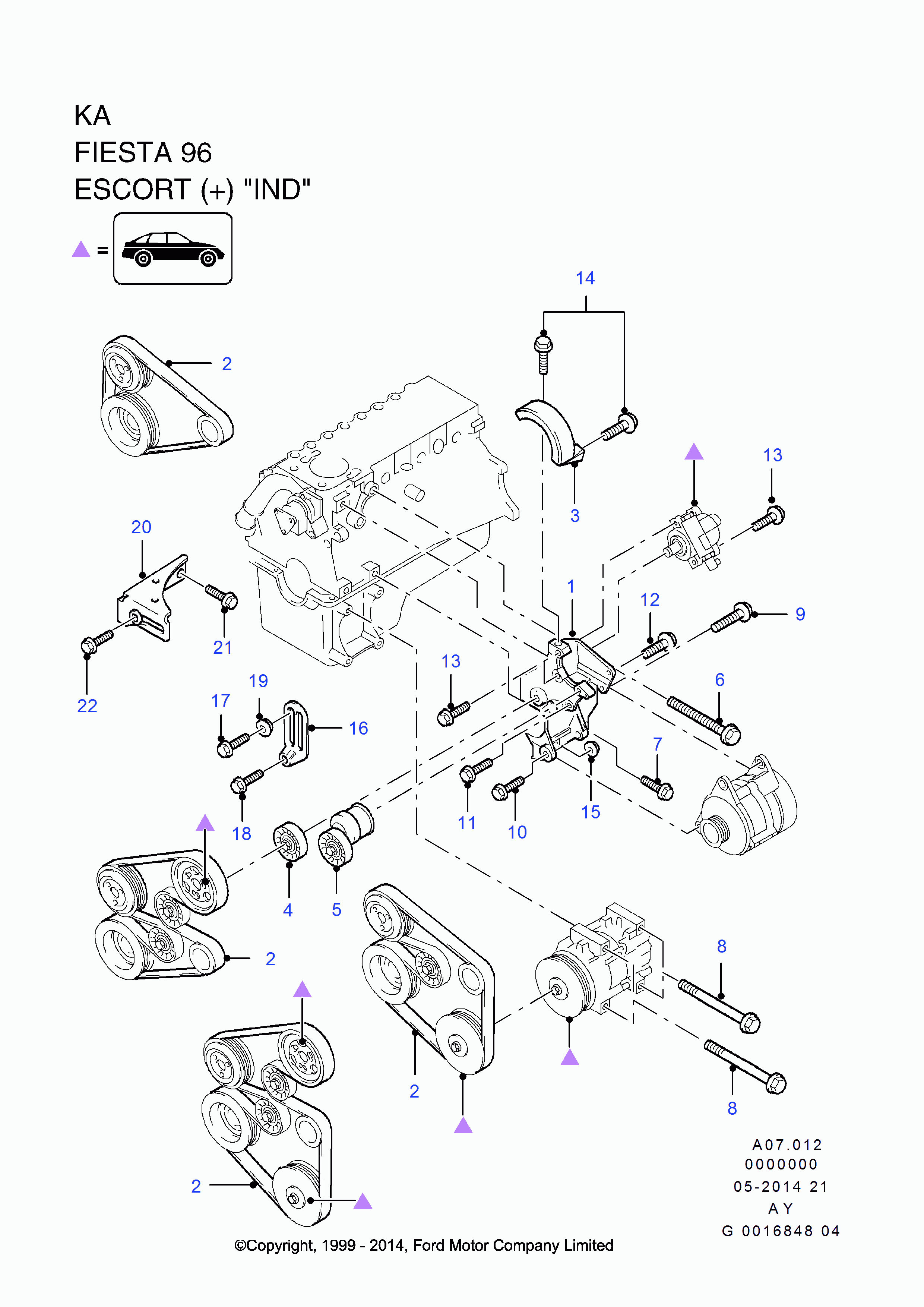 FORD 1112954 - Flerspårsrem xdelar.se