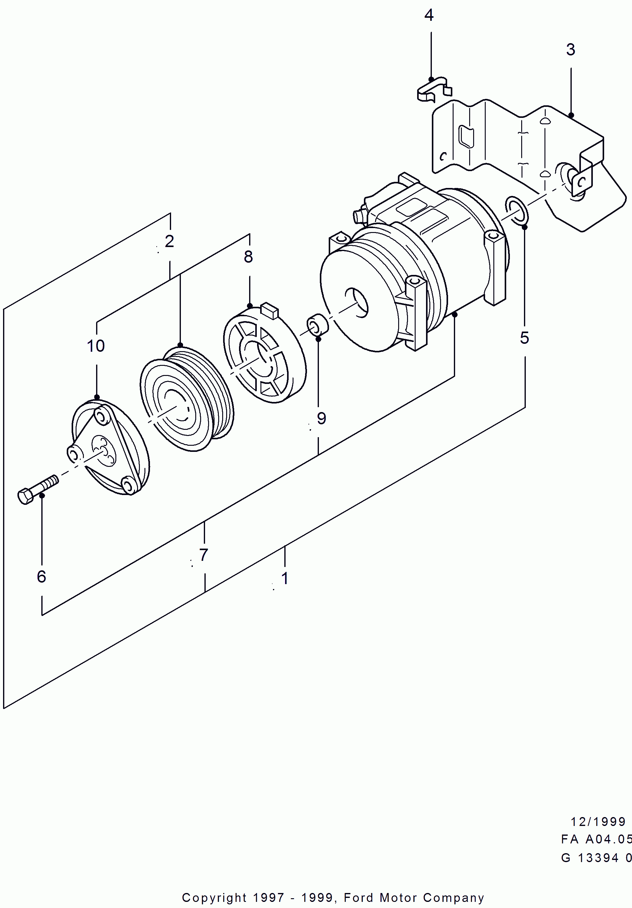 FORD 1 406 106 - Kompressor, klimatanläggning xdelar.se