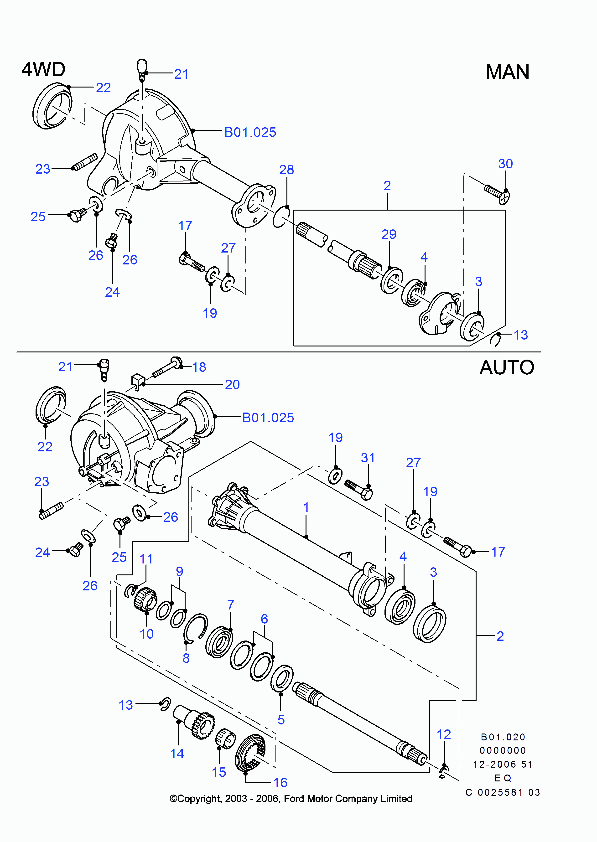 FORD 4431821 - Hjullagerssats xdelar.se