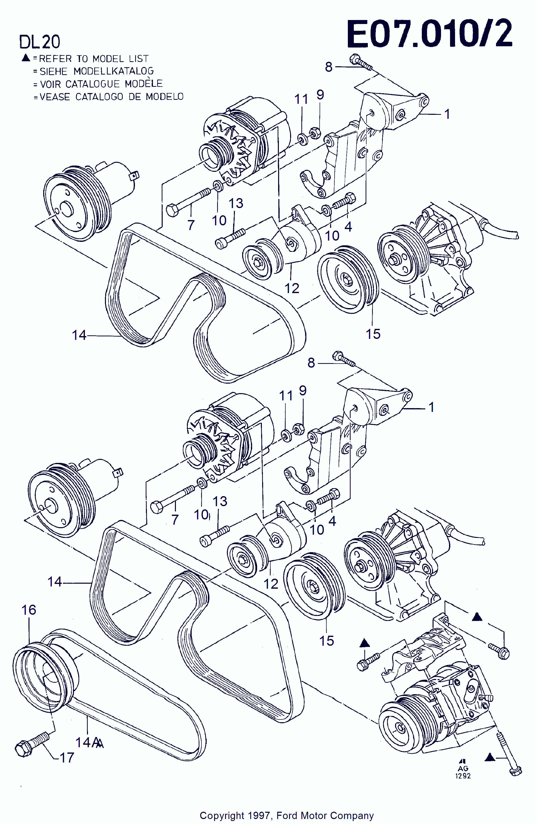 FORD 6 789 631 - Styrrulle, flerspårsrem xdelar.se