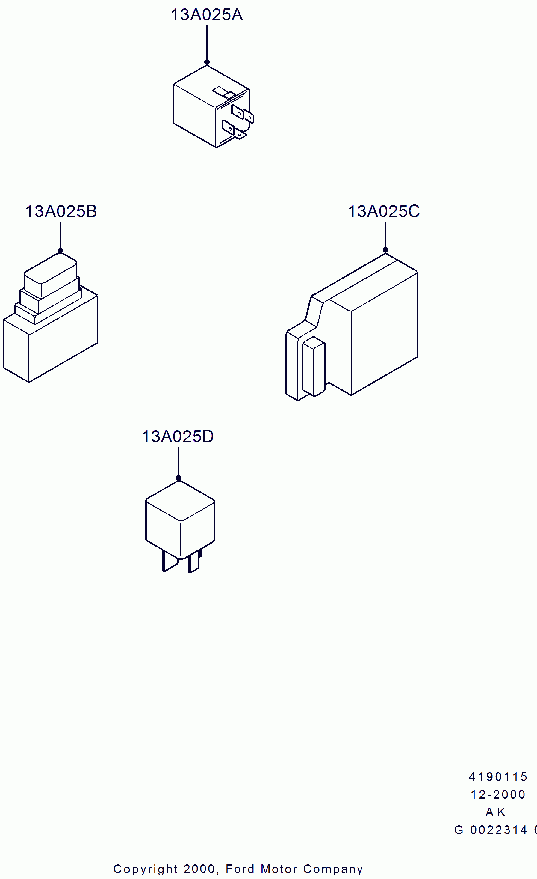 FORD 3968349 - Relä, avbländning xdelar.se