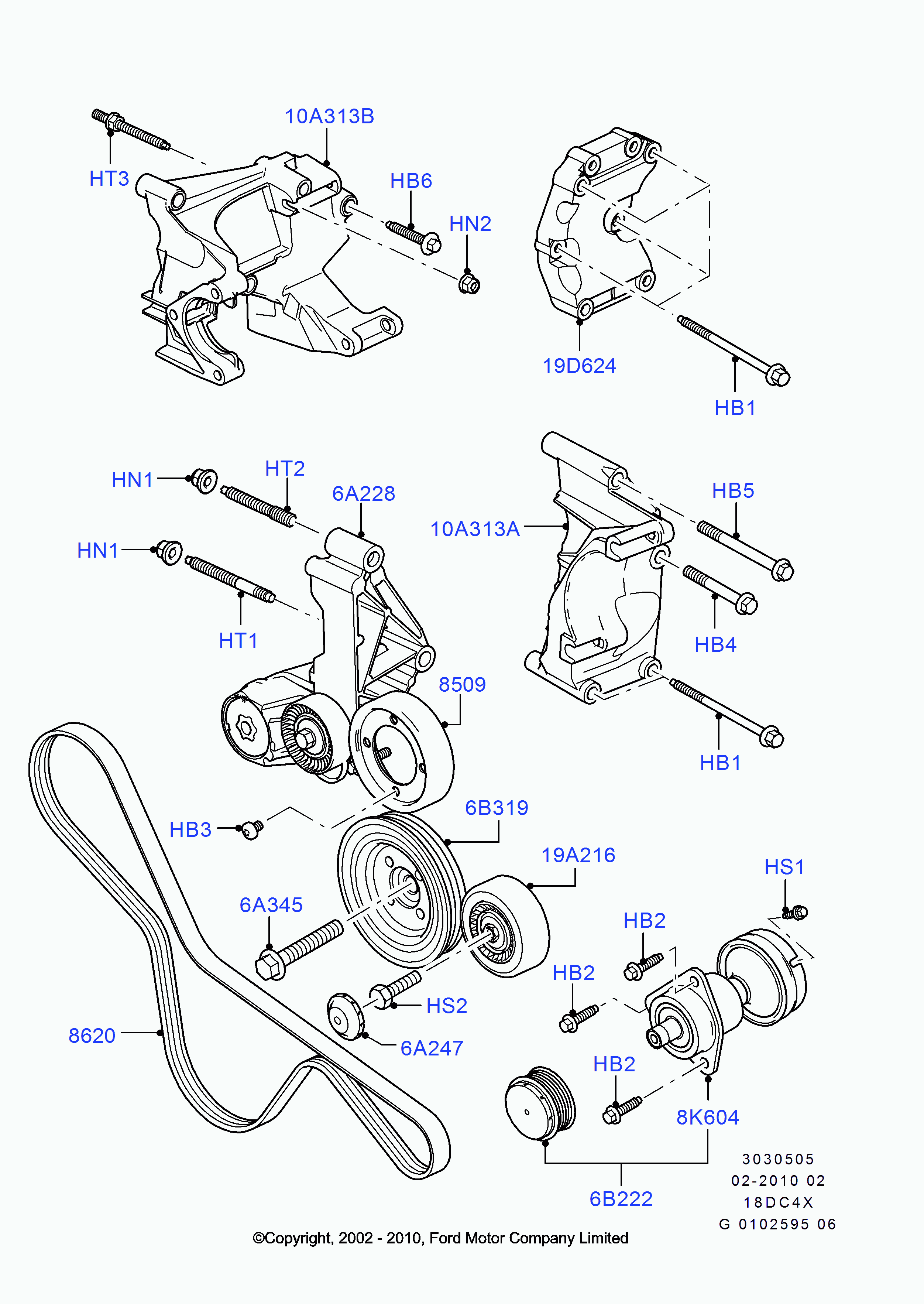 FORD 1494787 - Flerspårsrem xdelar.se