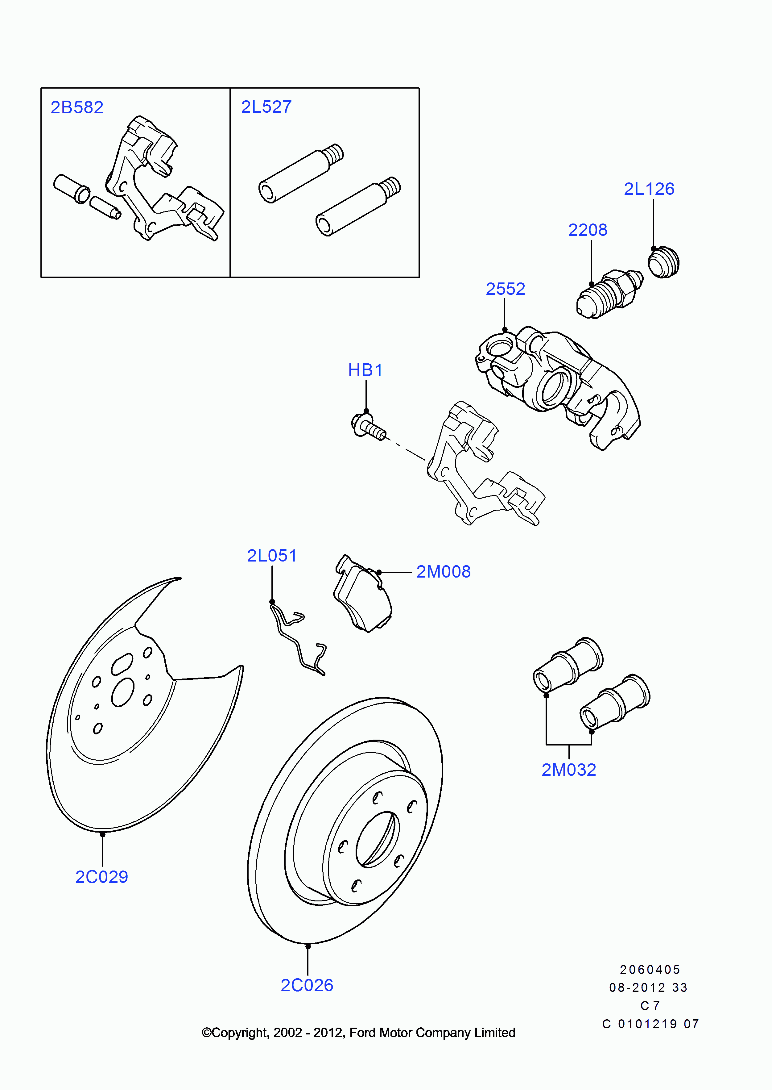 FORD 4 387 371 - Bromsbeläggssats, skivbroms xdelar.se