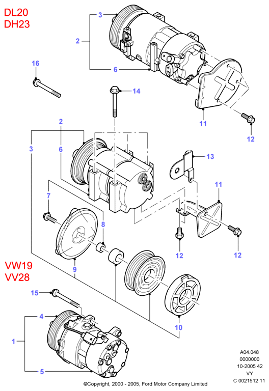 FORD 1 458 685 - Kompressor, klimatanläggning xdelar.se