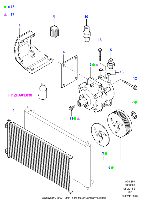 FORD 4 683 733 - Kompressor, klimatanläggning xdelar.se