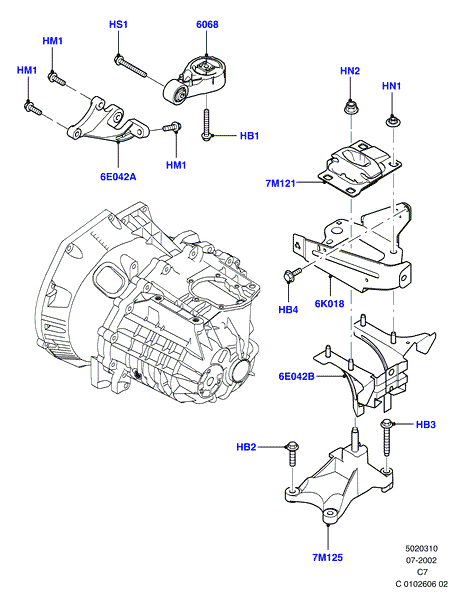 FORD 1133019 - Upphängning, man. växellåda xdelar.se