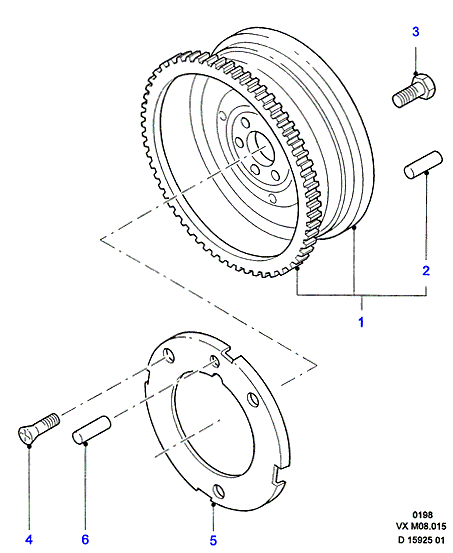 FORD 1 669 896 - Svänghjulsbult xdelar.se