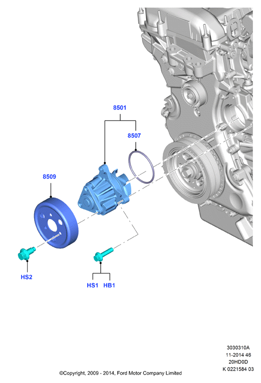 FORD 2026506 - Vattenpump xdelar.se