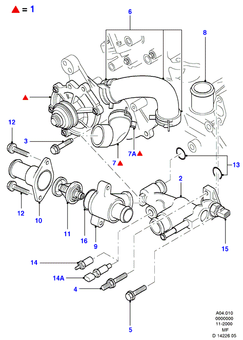 FORD 3 342 711 - Packning, termostat xdelar.se