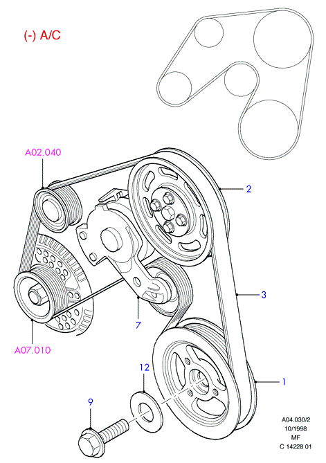 FORD 3954187 - Flerspårsrem xdelar.se