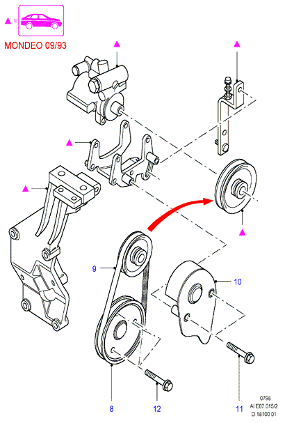 FORD 6842244 - Flerspårsrem xdelar.se