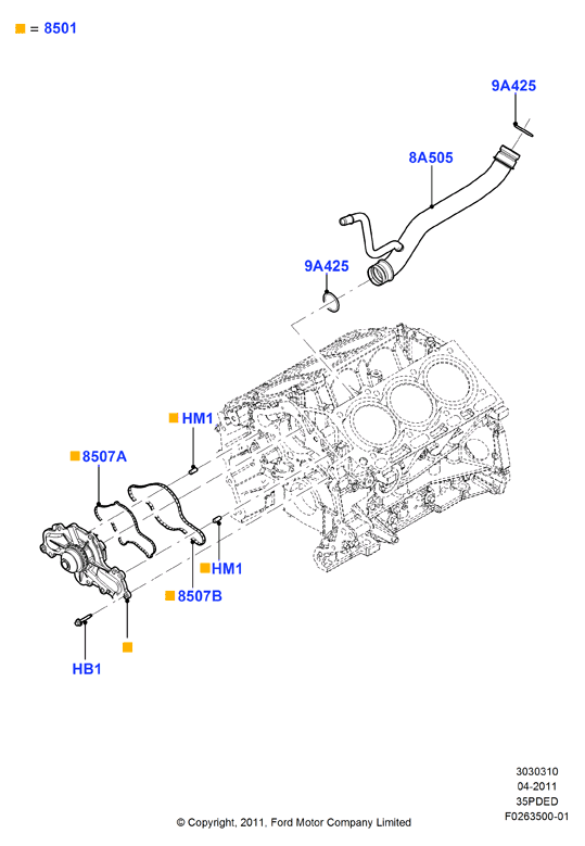 FORD 7T4Z 8507-A - O-ring, instrutning xdelar.se