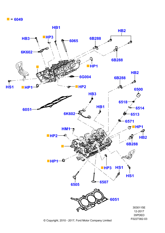 FORD AT4Z 6051-E - O-ring, instrutning xdelar.se