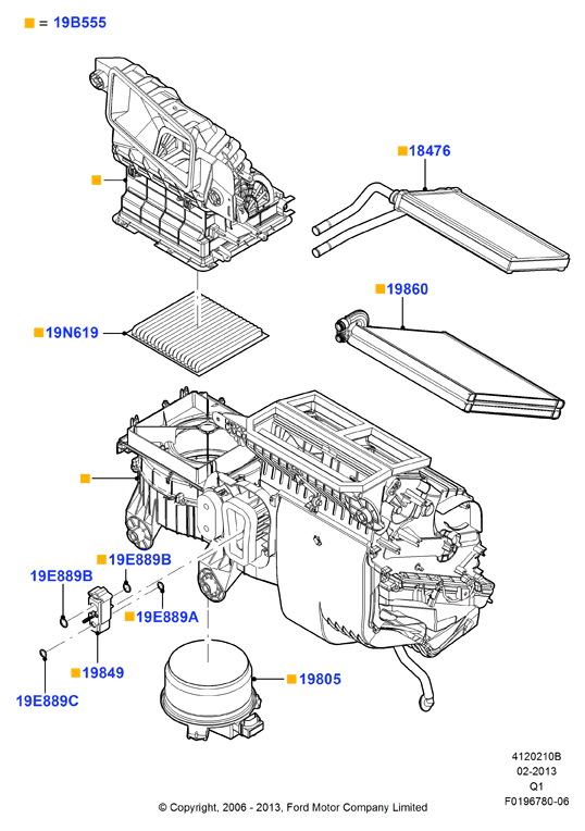 FORD 7T4Z 19N619-B - Filter, kupéventilation xdelar.se