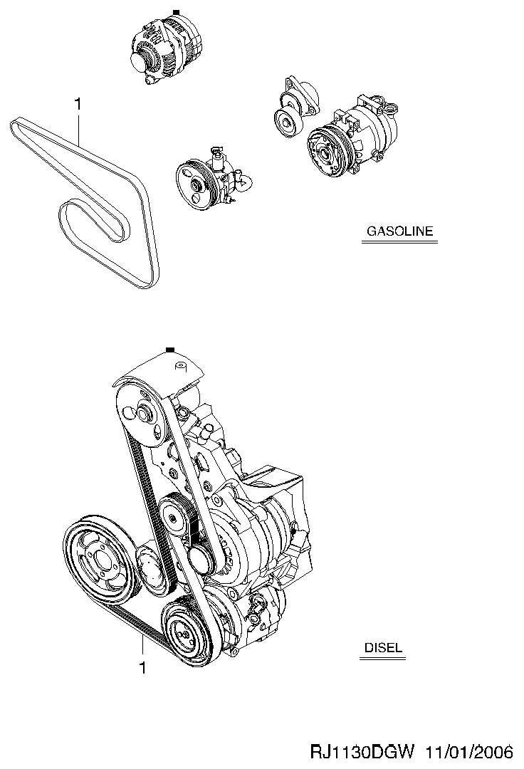 DAEWOO 25183021 - Flerspårsrem xdelar.se