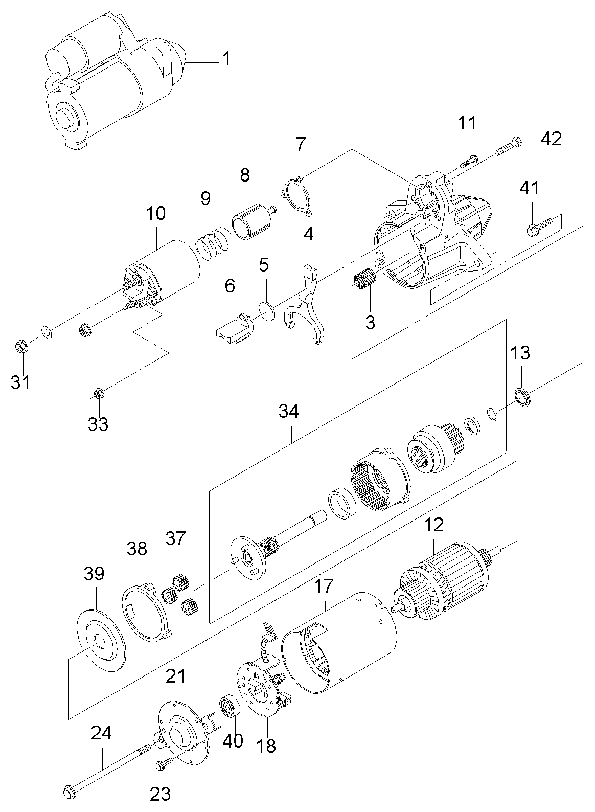 DAEWOO 96208782 - Startmotor xdelar.se