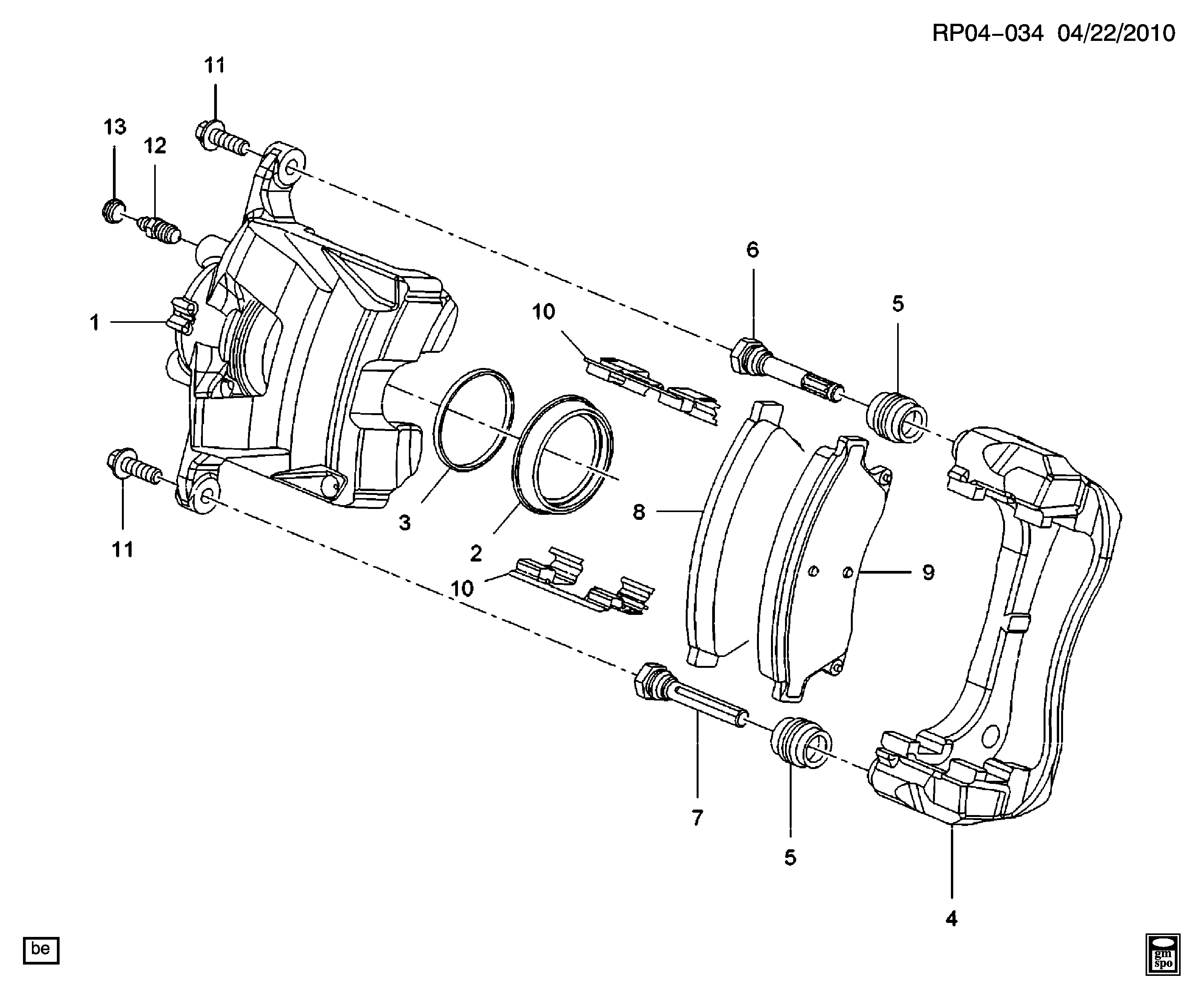 Opel 13412272 - Bromsbeläggssats, skivbroms xdelar.se