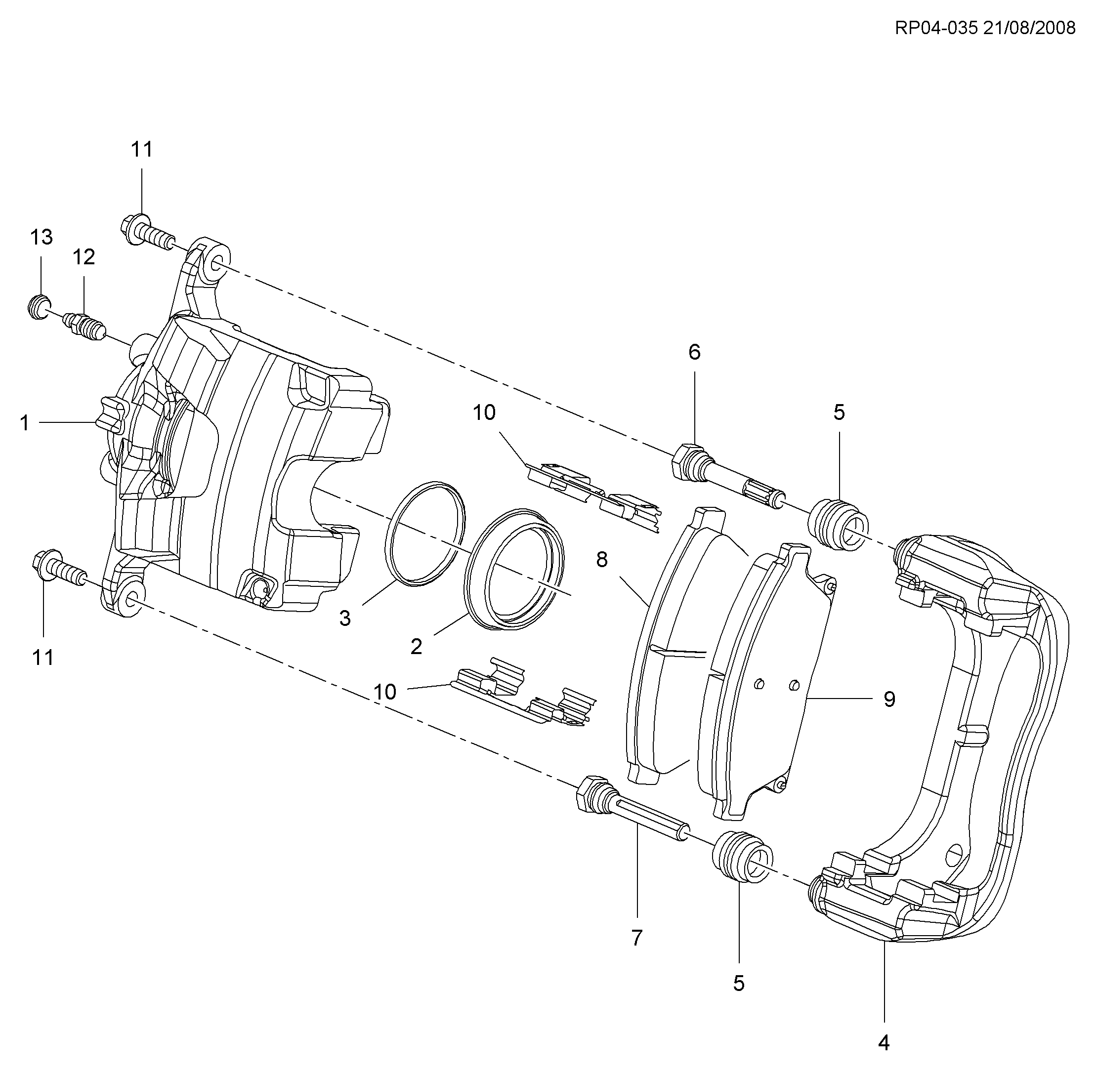 CHEVROLET (SGM) 13412810 - Bromsbeläggssats, skivbroms xdelar.se