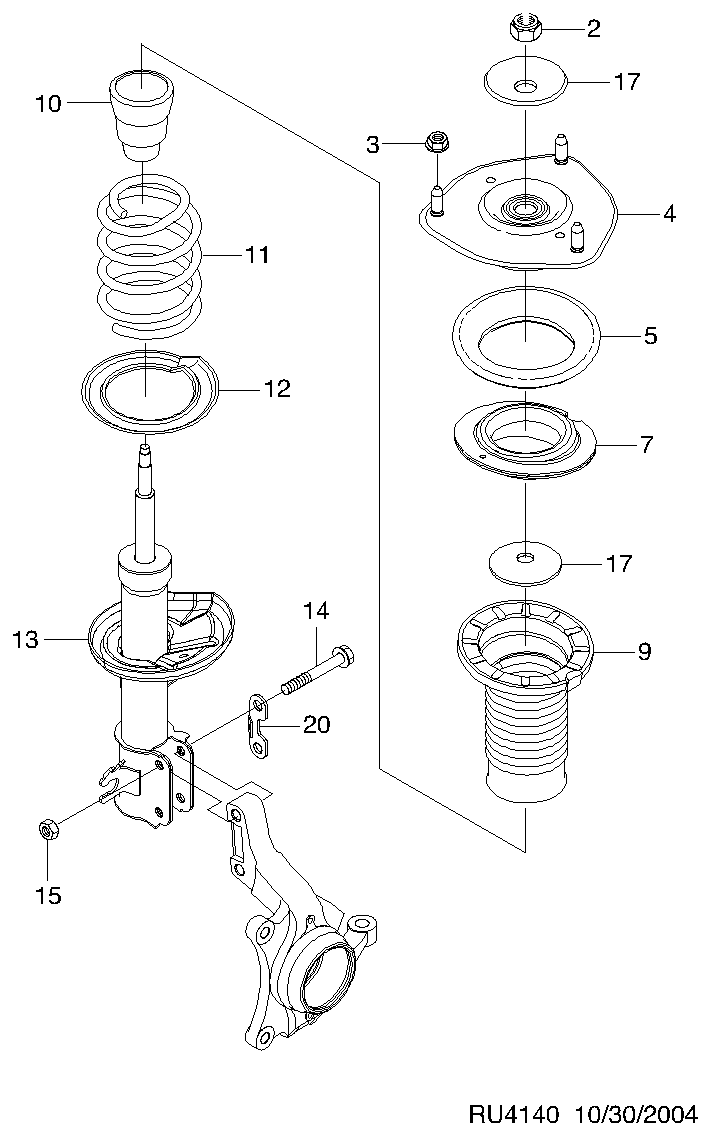 Opel 96261094 - Rullager, fjäderbenslager xdelar.se