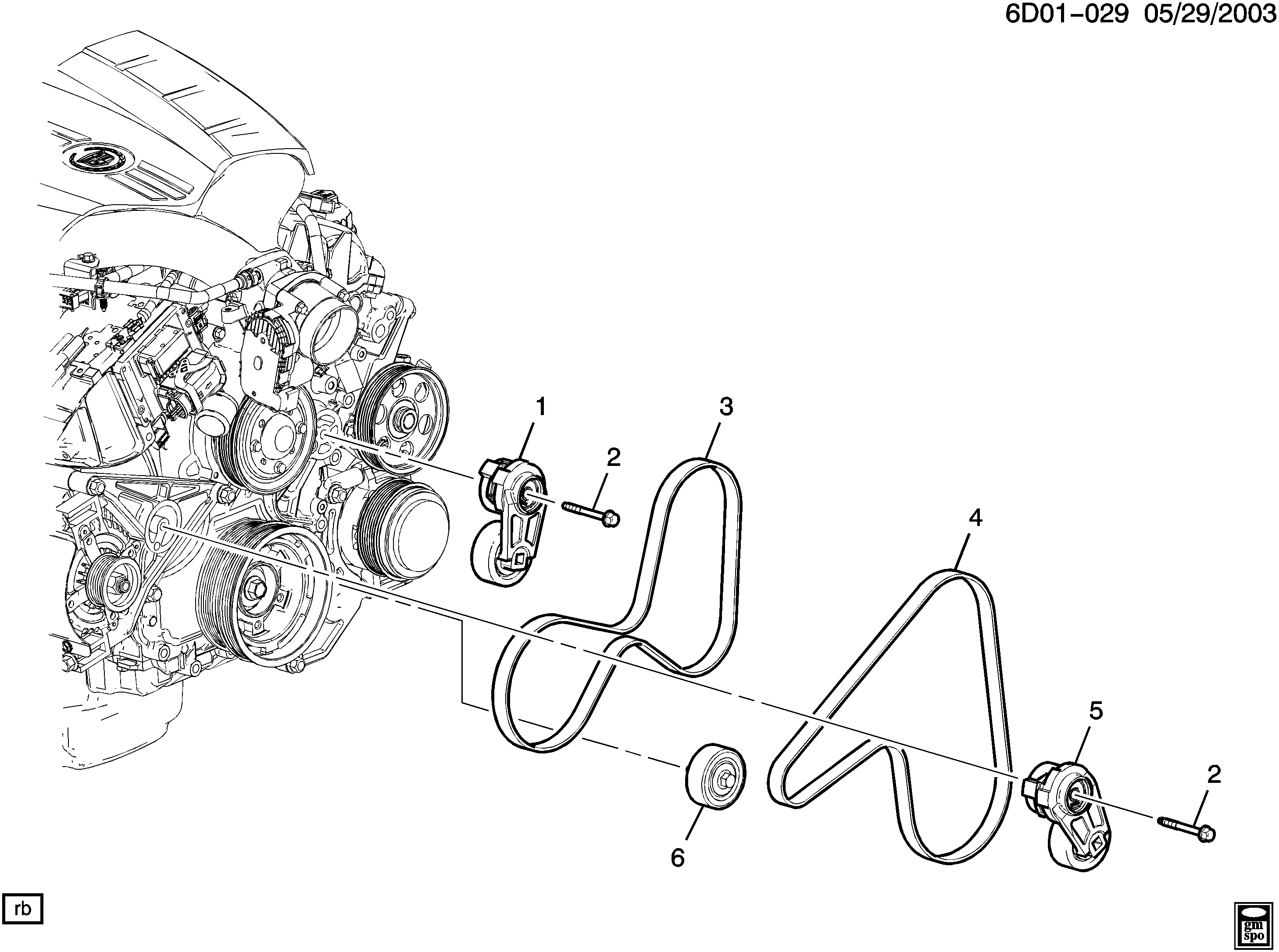 Cadillac 12578001 - Flerspårsrem xdelar.se