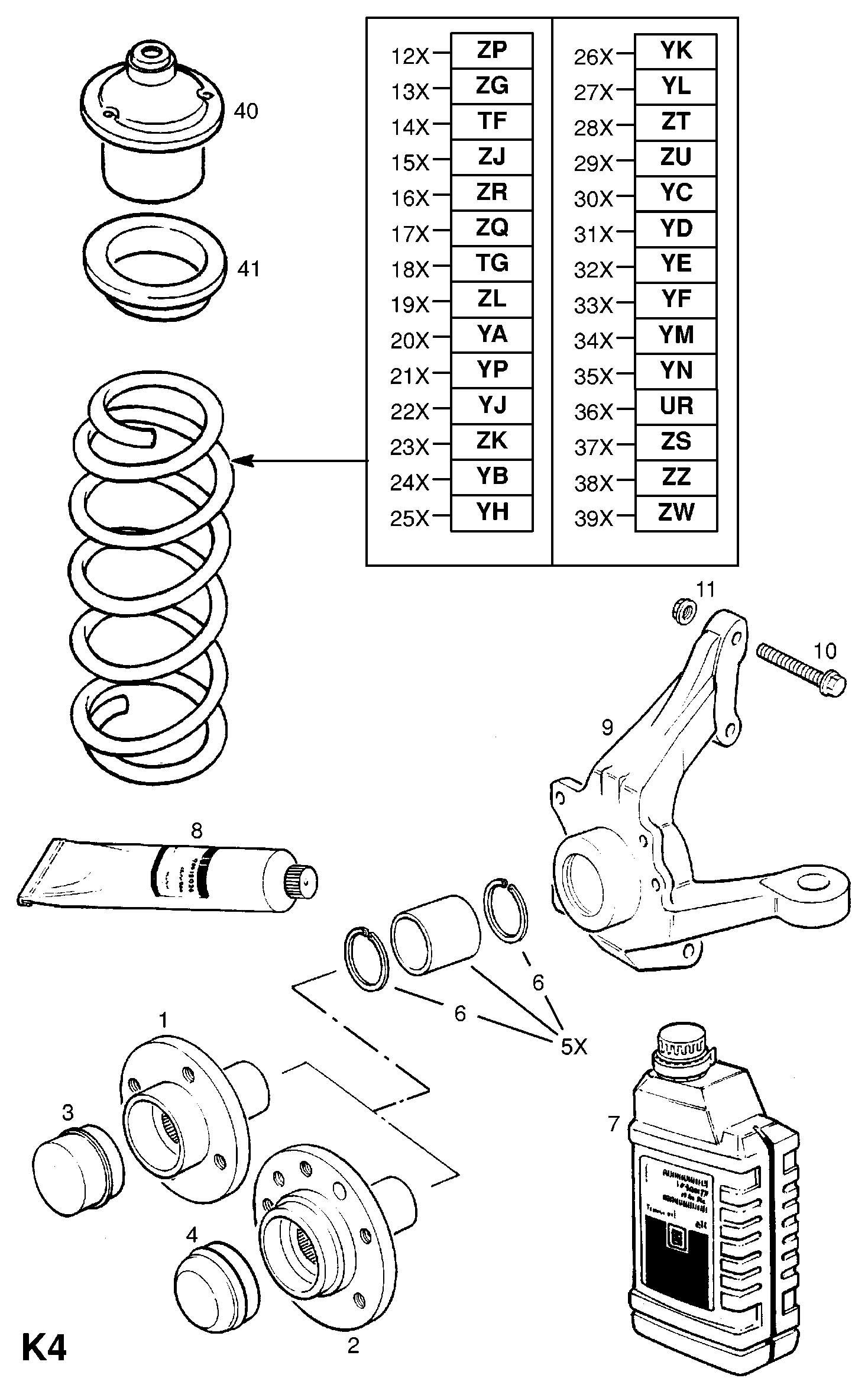 Opel 330504 - Hjullagerssats xdelar.se