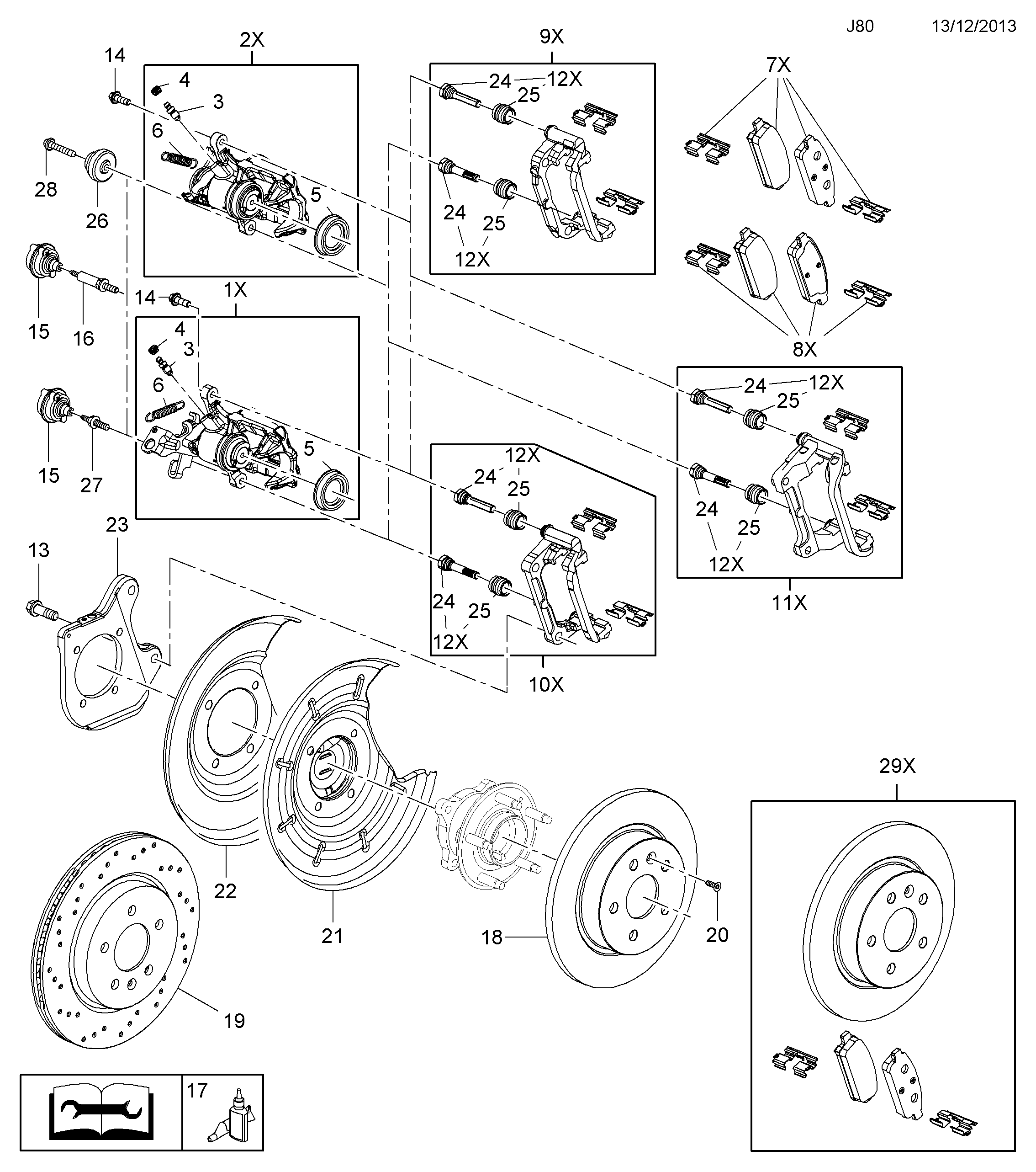 Opel 1605180 - Bromsbeläggssats, skivbroms xdelar.se