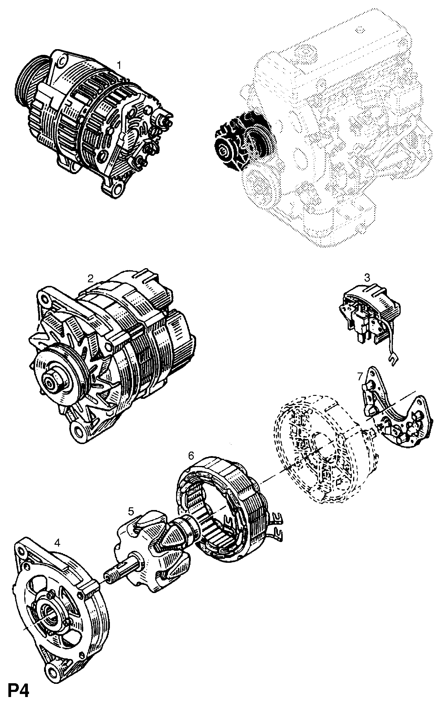 Opel 4403369 - Generator xdelar.se