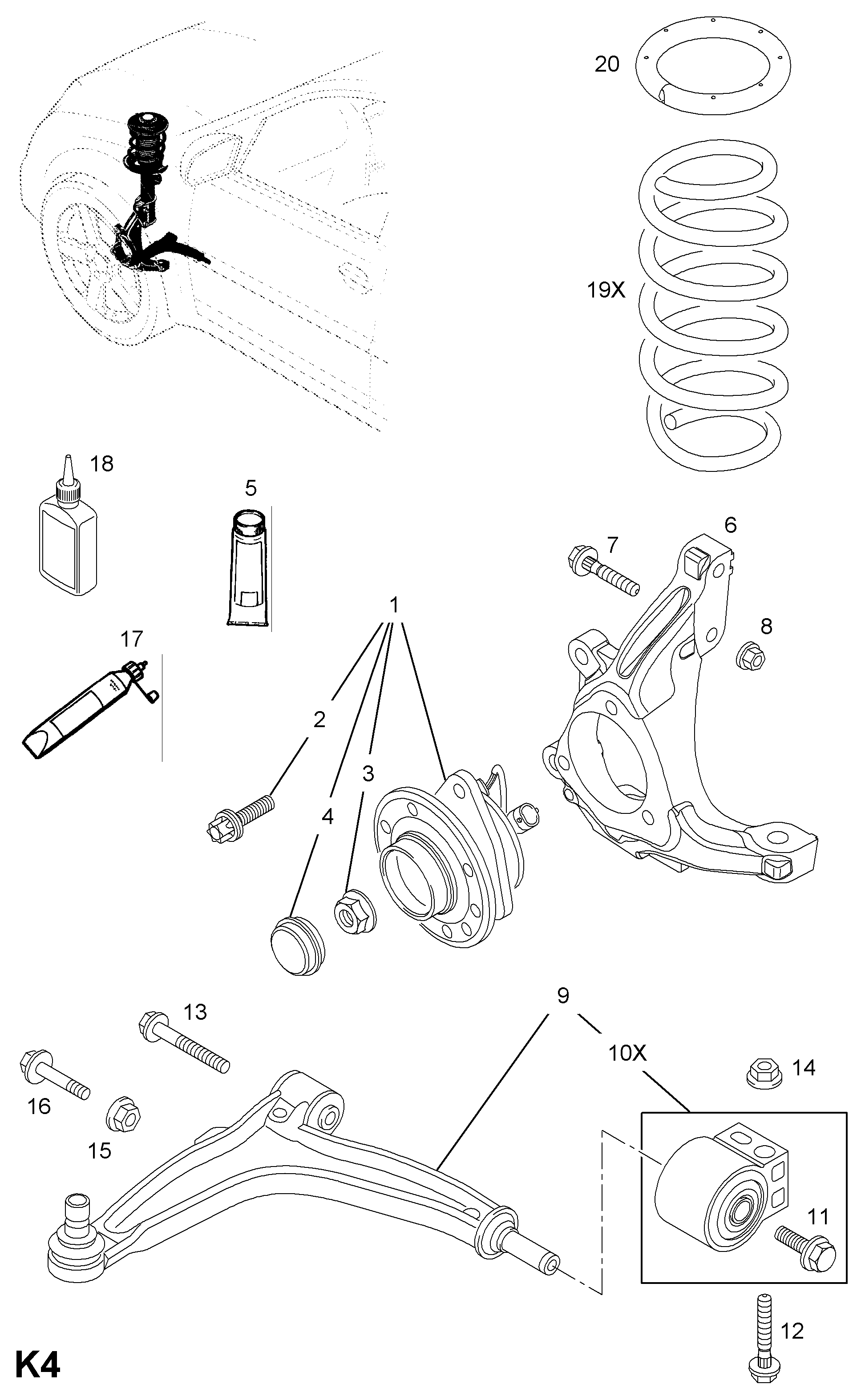 Opel 3 12 174 - Spiralfjäder xdelar.se