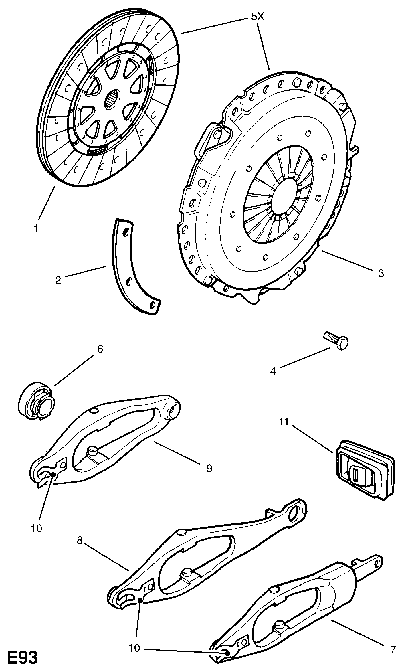 Opel 6 66 111 - Tryckplatta xdelar.se