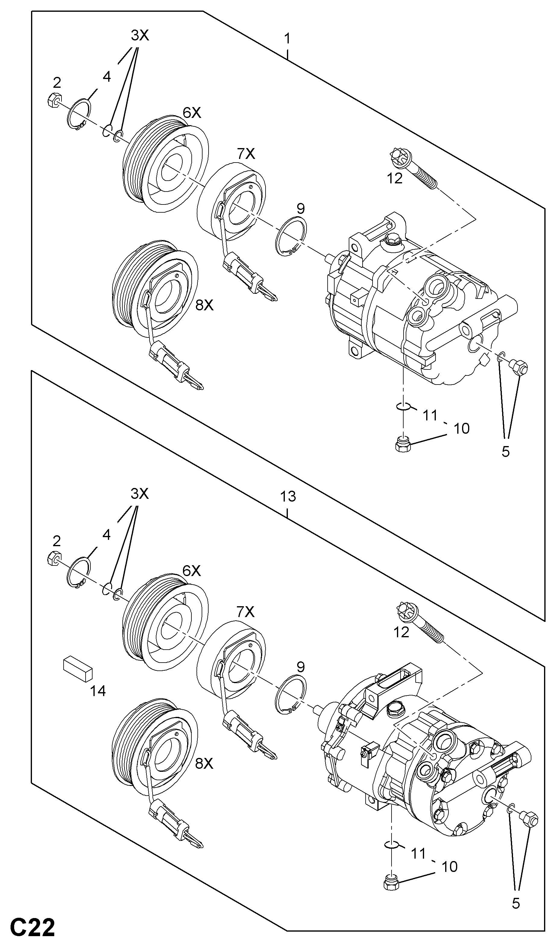 FIAT 1854163 - Magnetkoppling, klimatanläggning xdelar.se