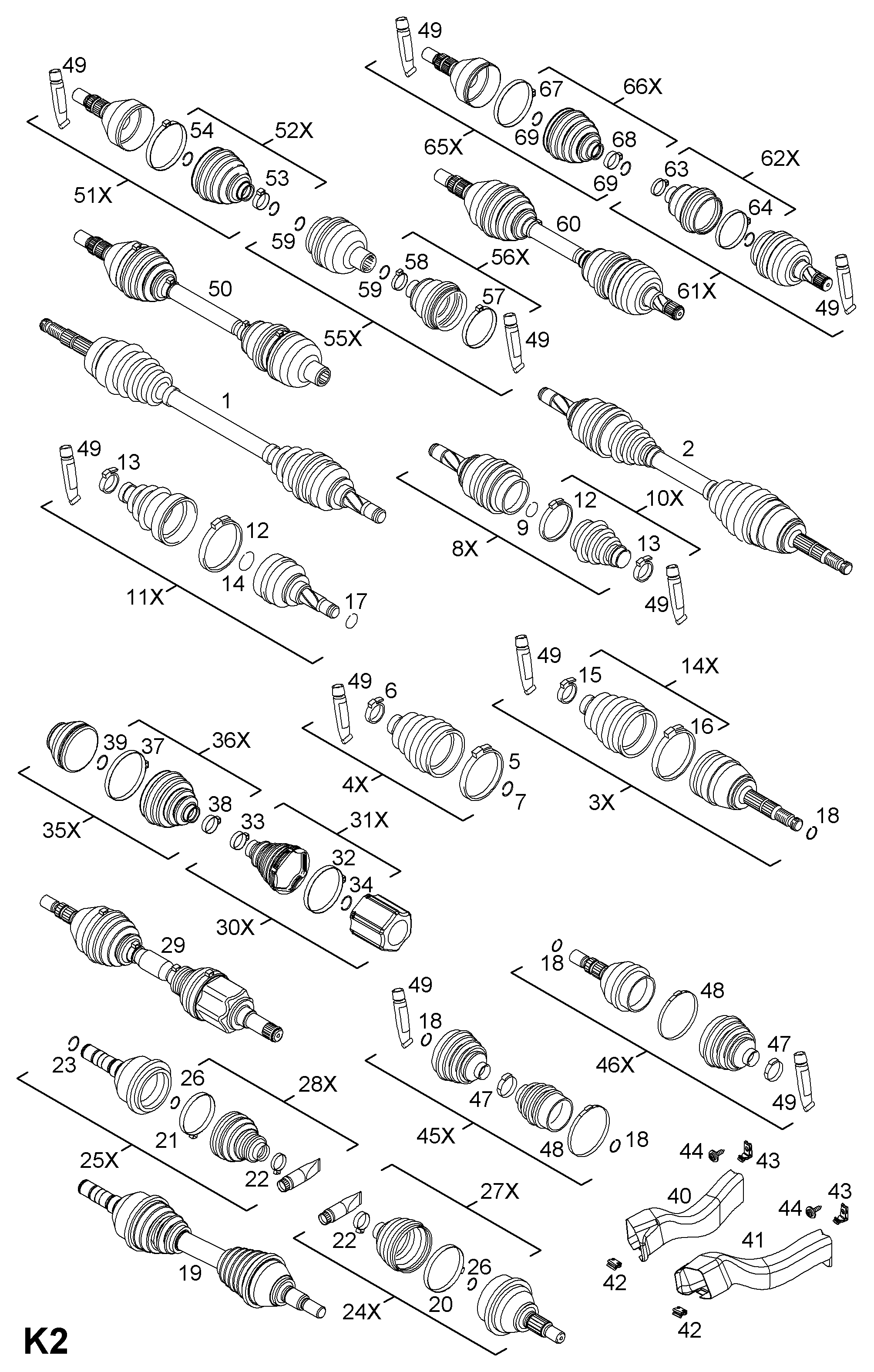 Opel 1603232 - Bälgar, drivaxel xdelar.se