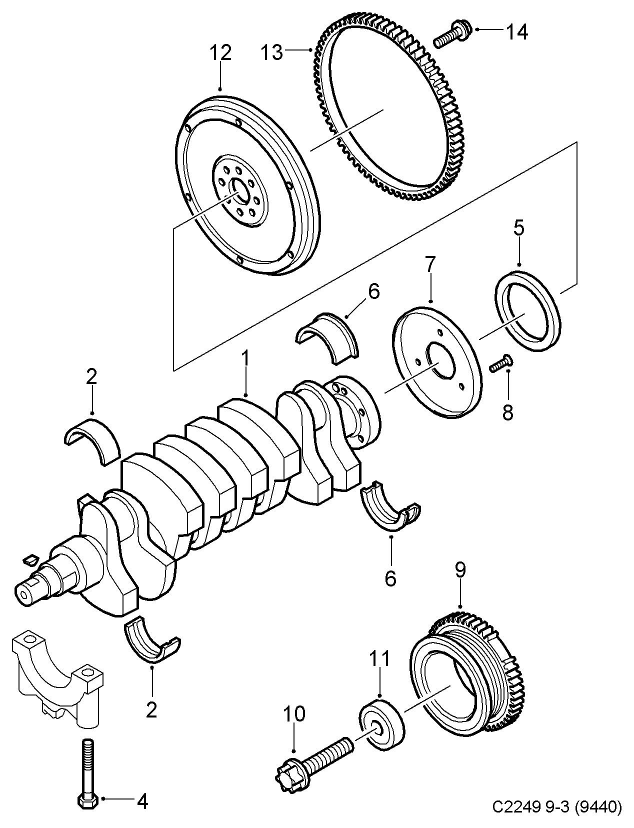 SAAB 55 355 235 - Packbox, vevaxel xdelar.se