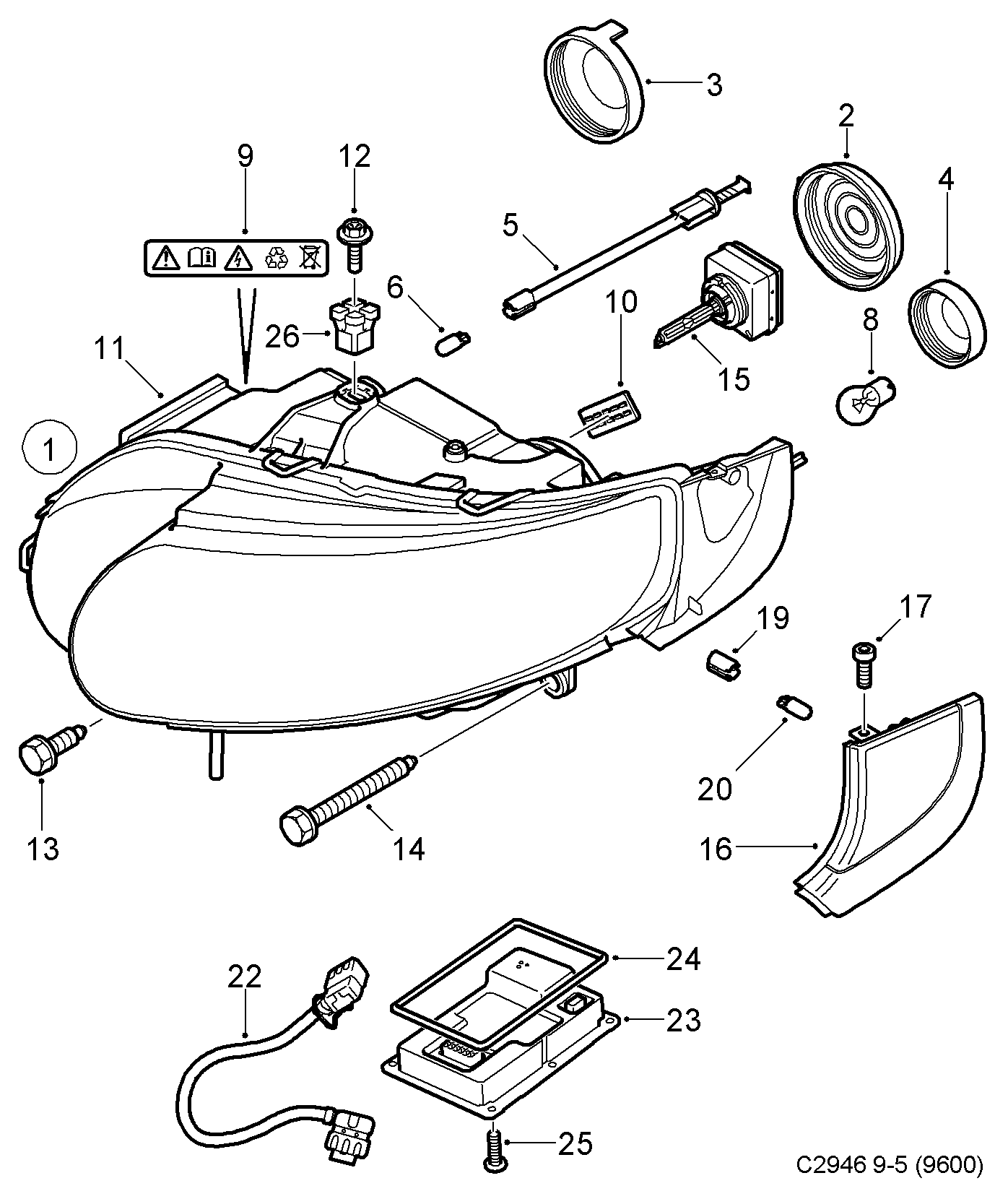 Vauxhall 93 190 471 - Glödlampa, extrabromsljus xdelar.se