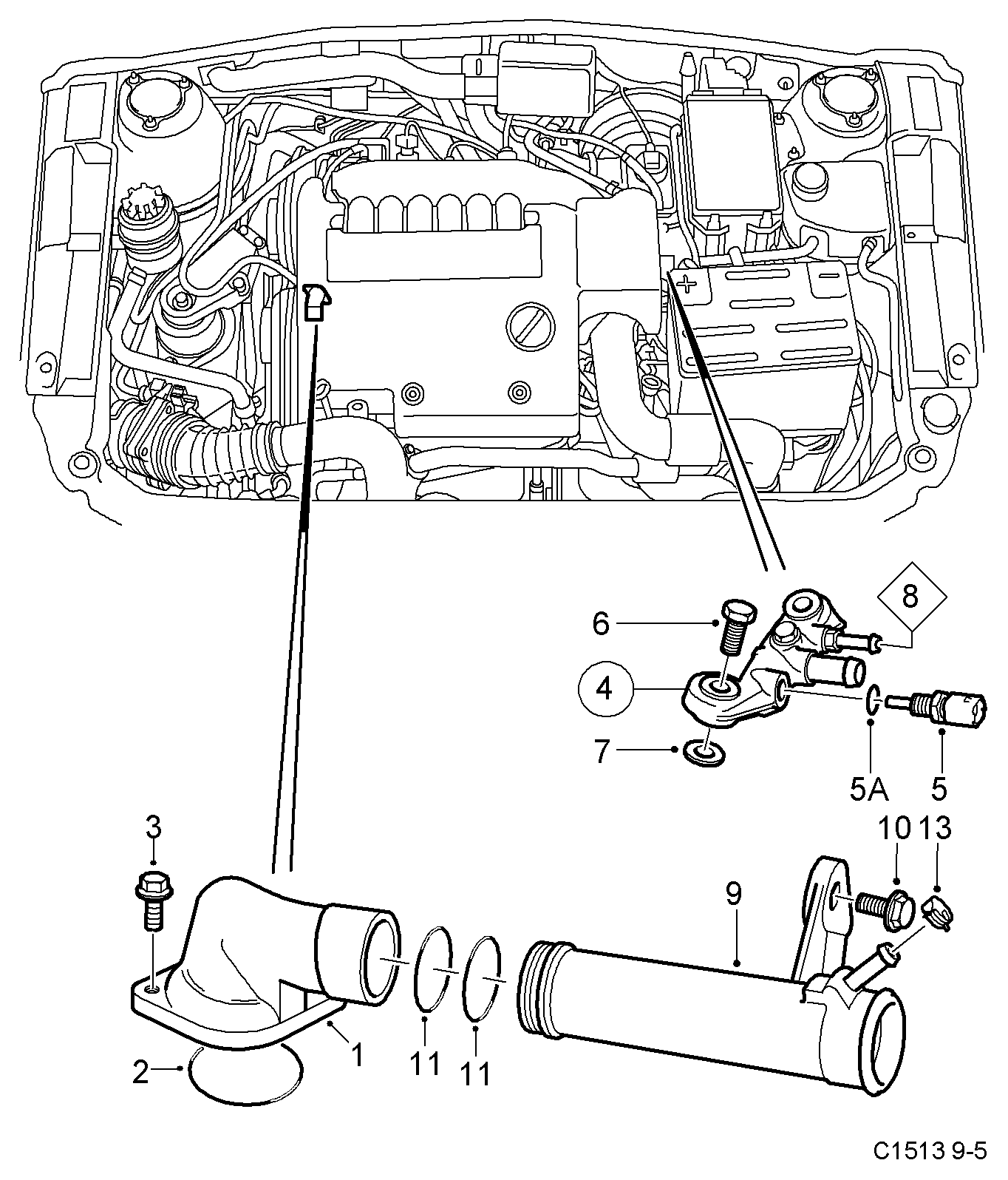 SAAB 59 59 283 - Sensor, kylmedietemperatur xdelar.se