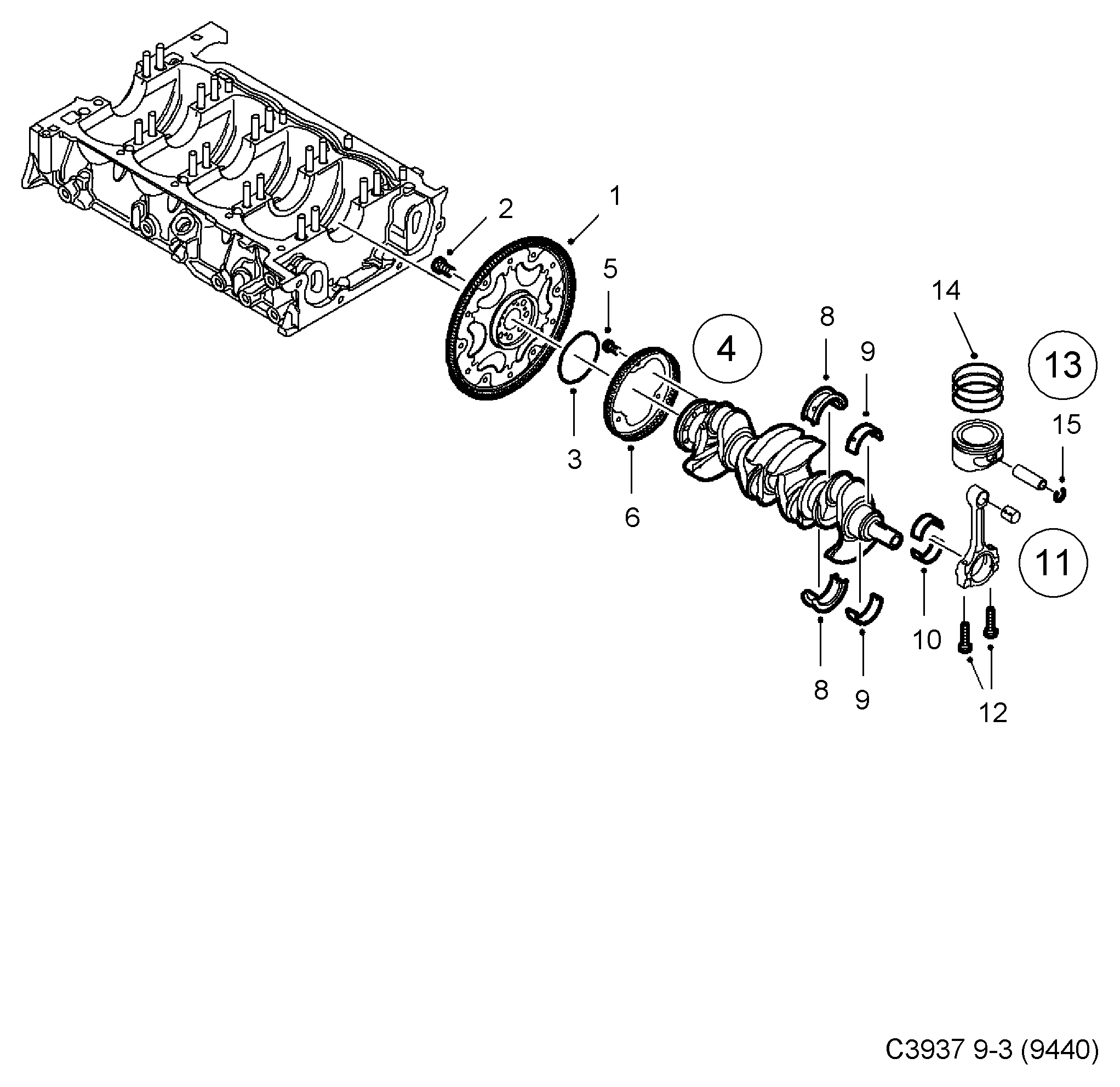 Vauxhall 93171578 - Skruvsats, svänghjul xdelar.se