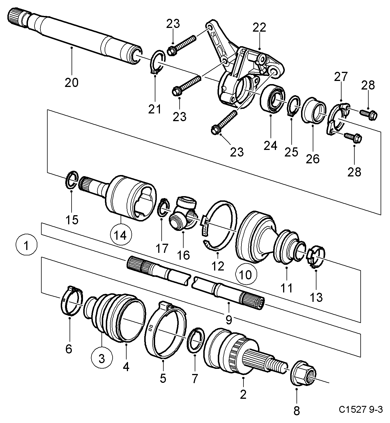 Opel 93185258 - Bälgar, drivaxel xdelar.se