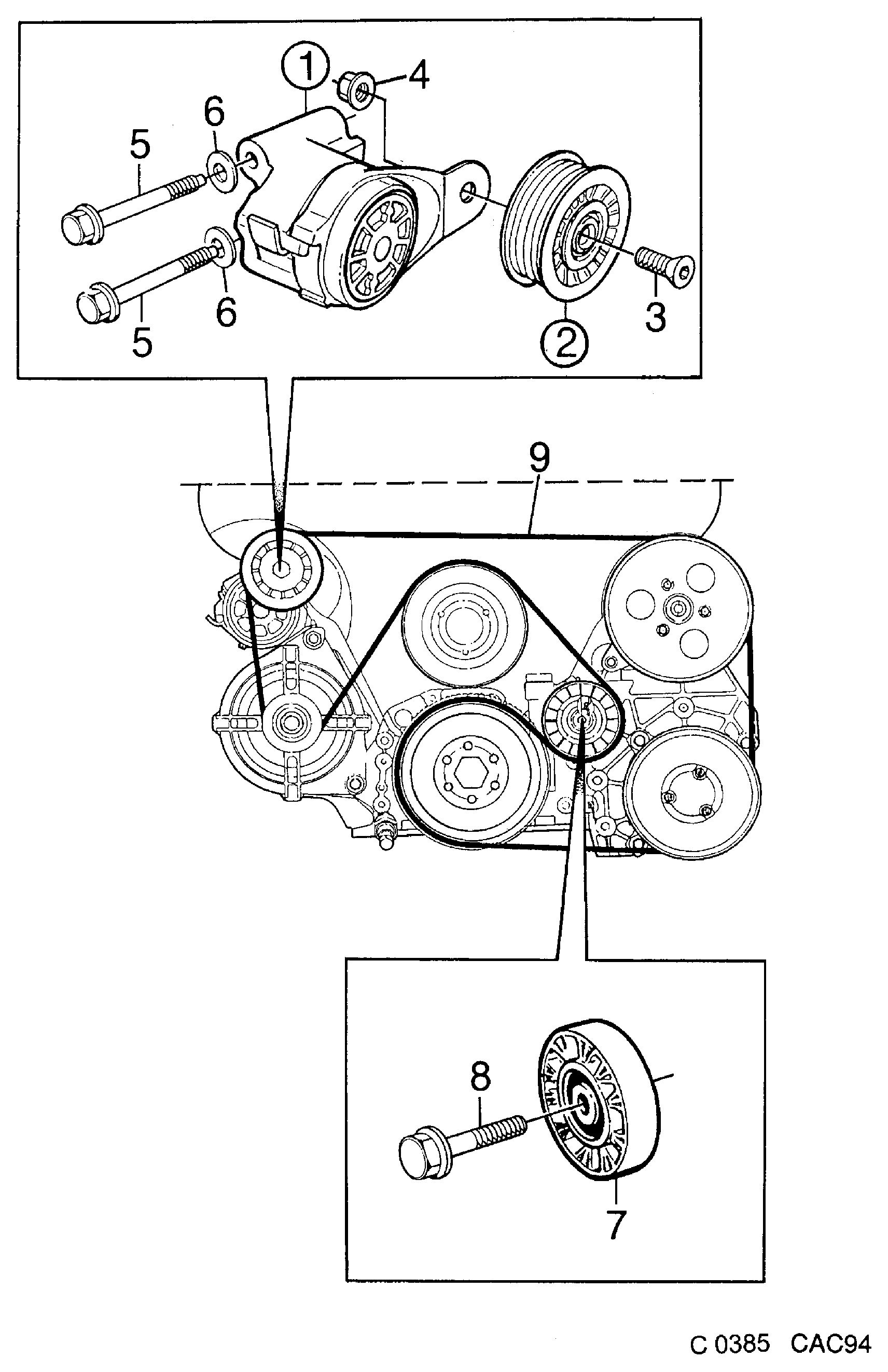 SAAB 4395463 - Flerspårsrem xdelar.se