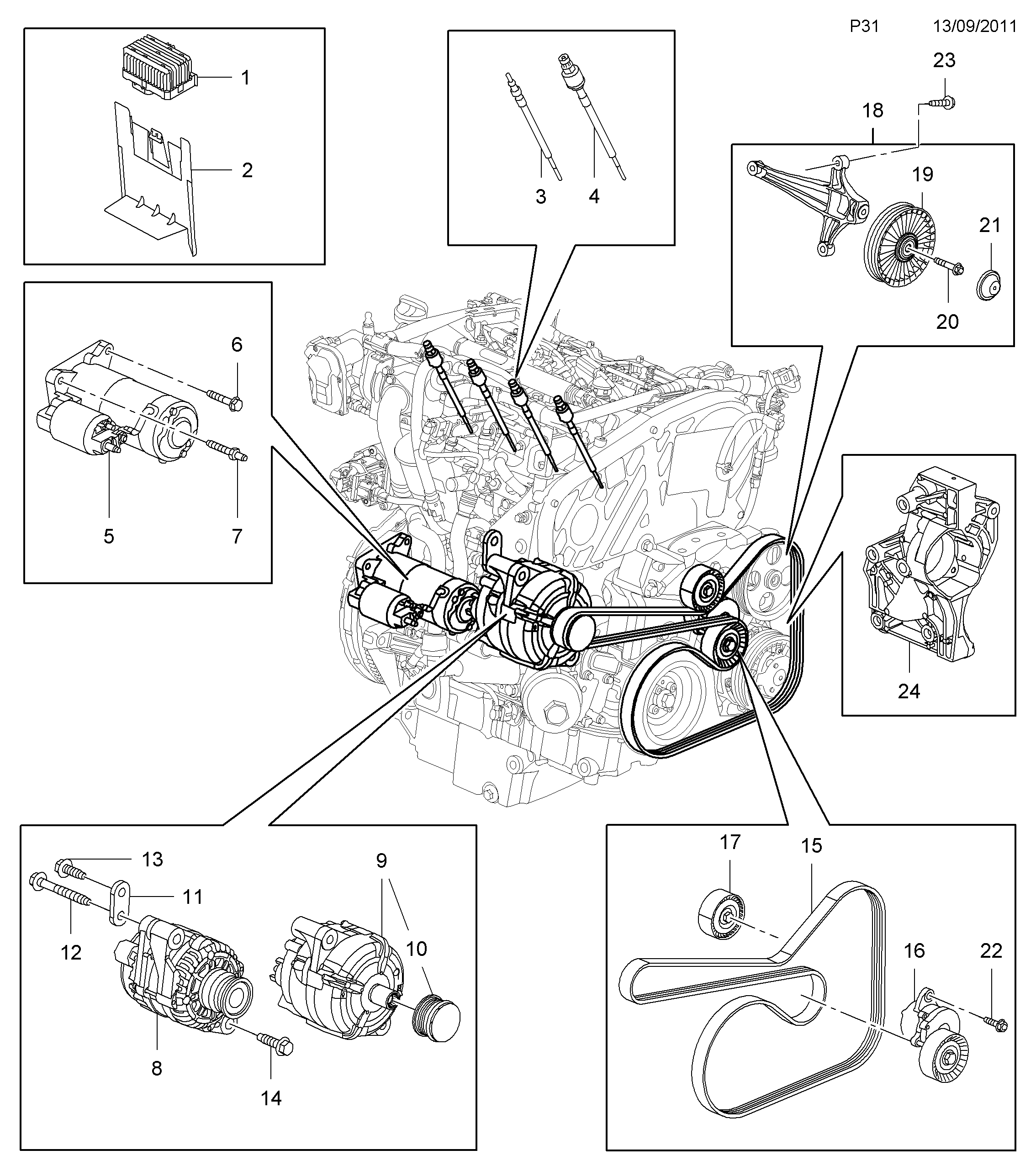 Vauxhall 13 40 272 - Flerspårsrem xdelar.se