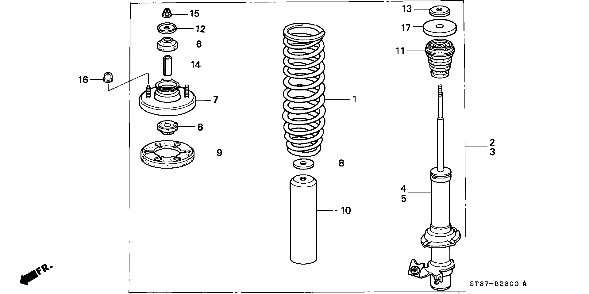 Honda 51606-S74-E00 - Stötdämpare xdelar.se