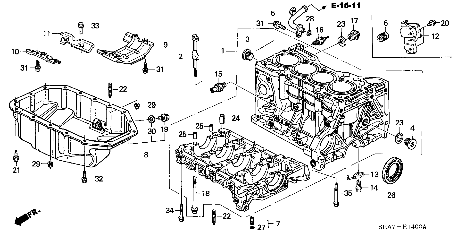 Honda 91214-PWA-003 - Packbox, vevaxel xdelar.se