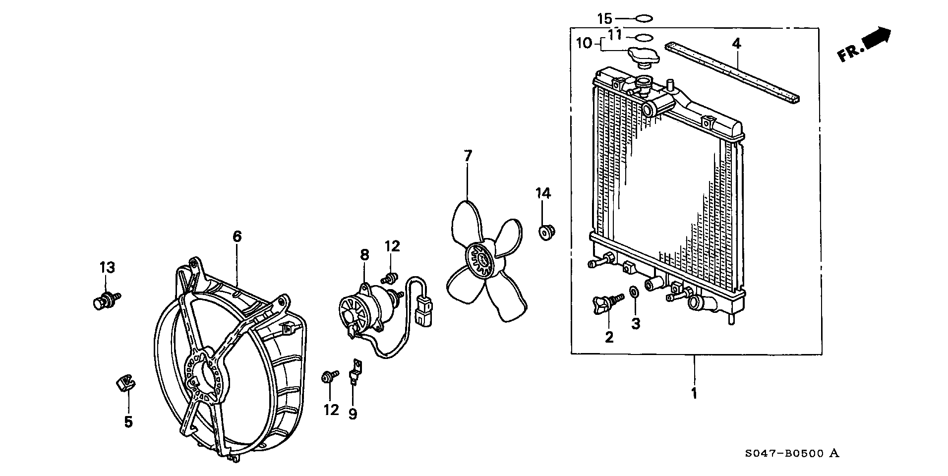 Honda 19045-P08-013 - Låslock, kylare xdelar.se