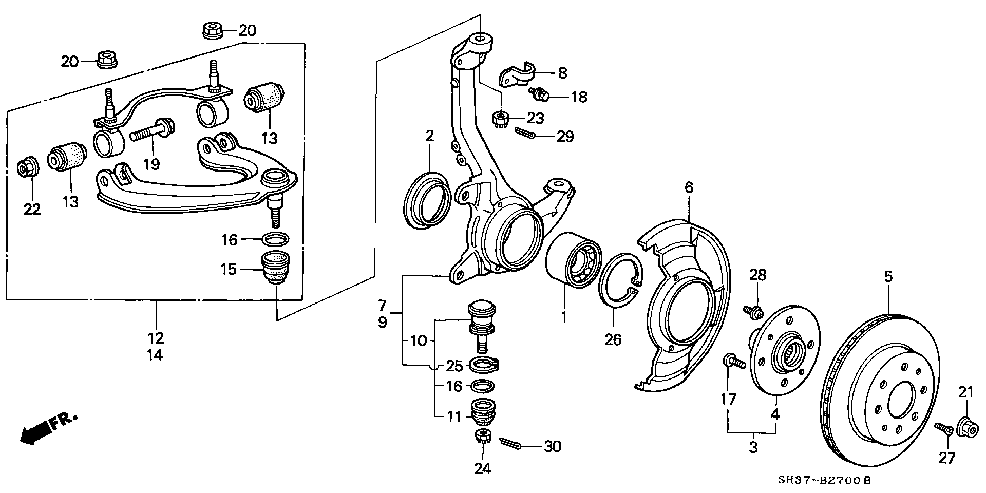 Honda 91055-SB2-960 - Hjullagerssats xdelar.se