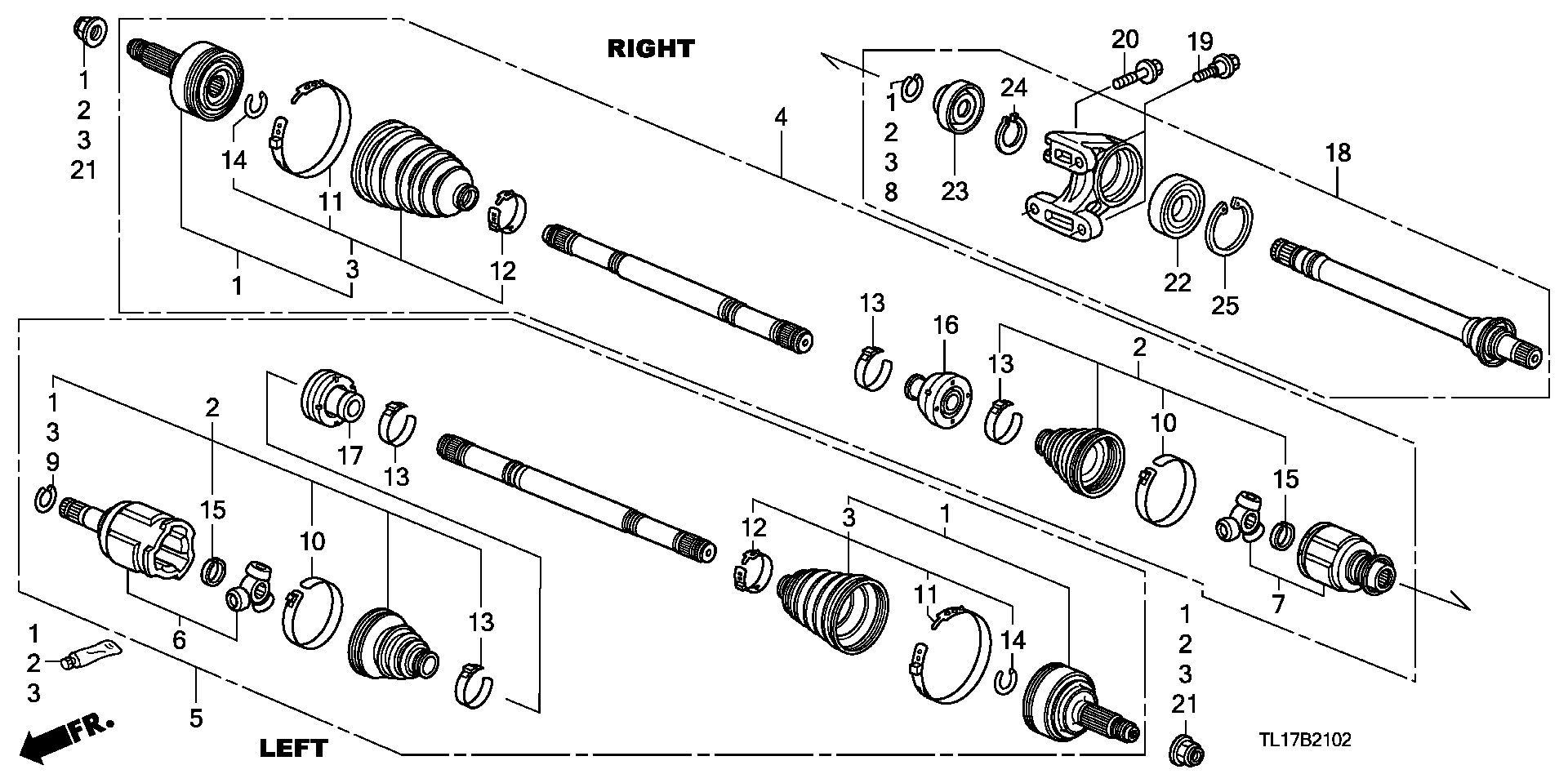 Honda 44017-SYK-000 - Bälgar, drivaxel xdelar.se