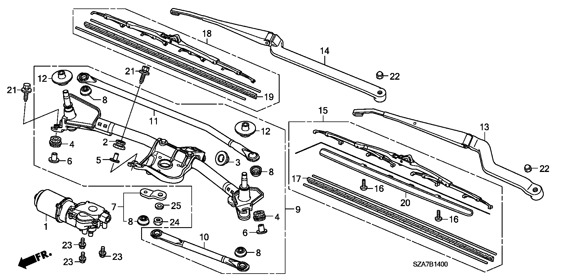 Honda 76630SZAA01 - Torkarblad xdelar.se