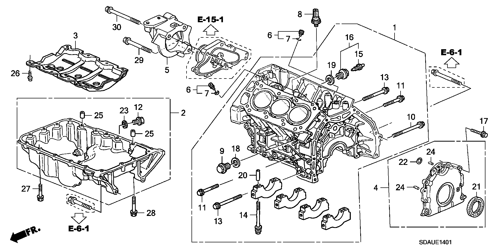 Honda 90009-PY3-000 - Låsskruv, oljetråg xdelar.se