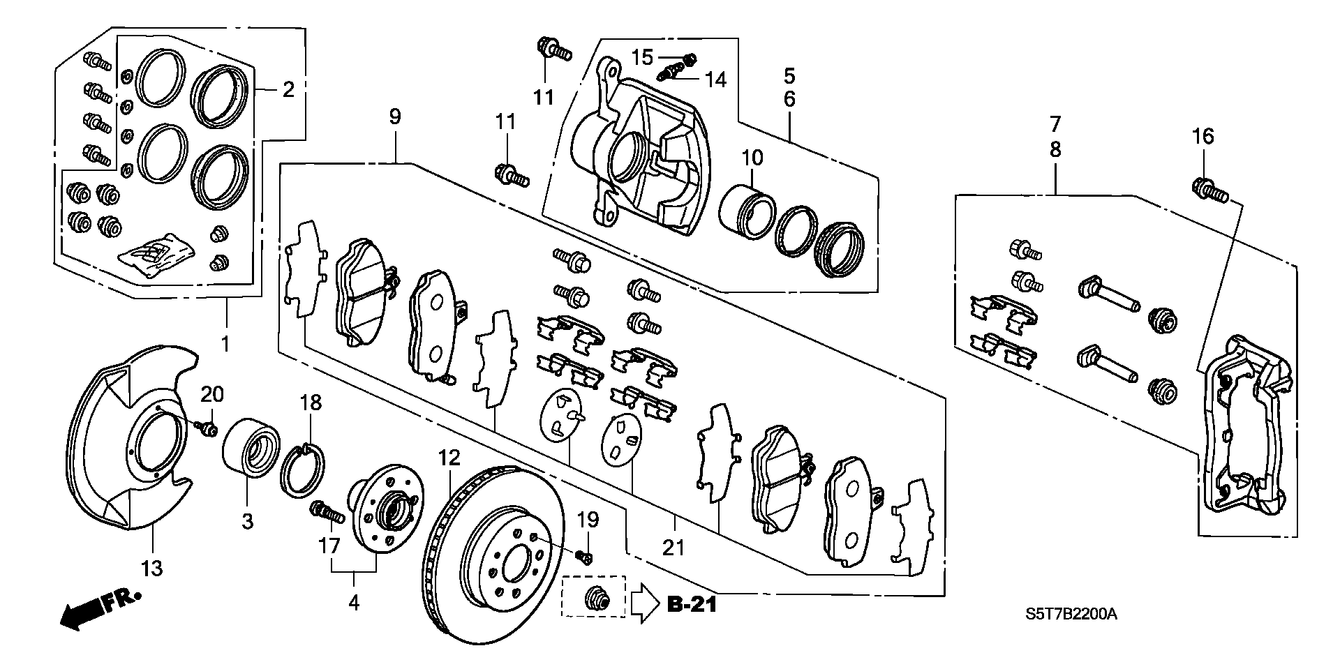 Honda 44300-S1A-E01 - Hjullagerssats xdelar.se