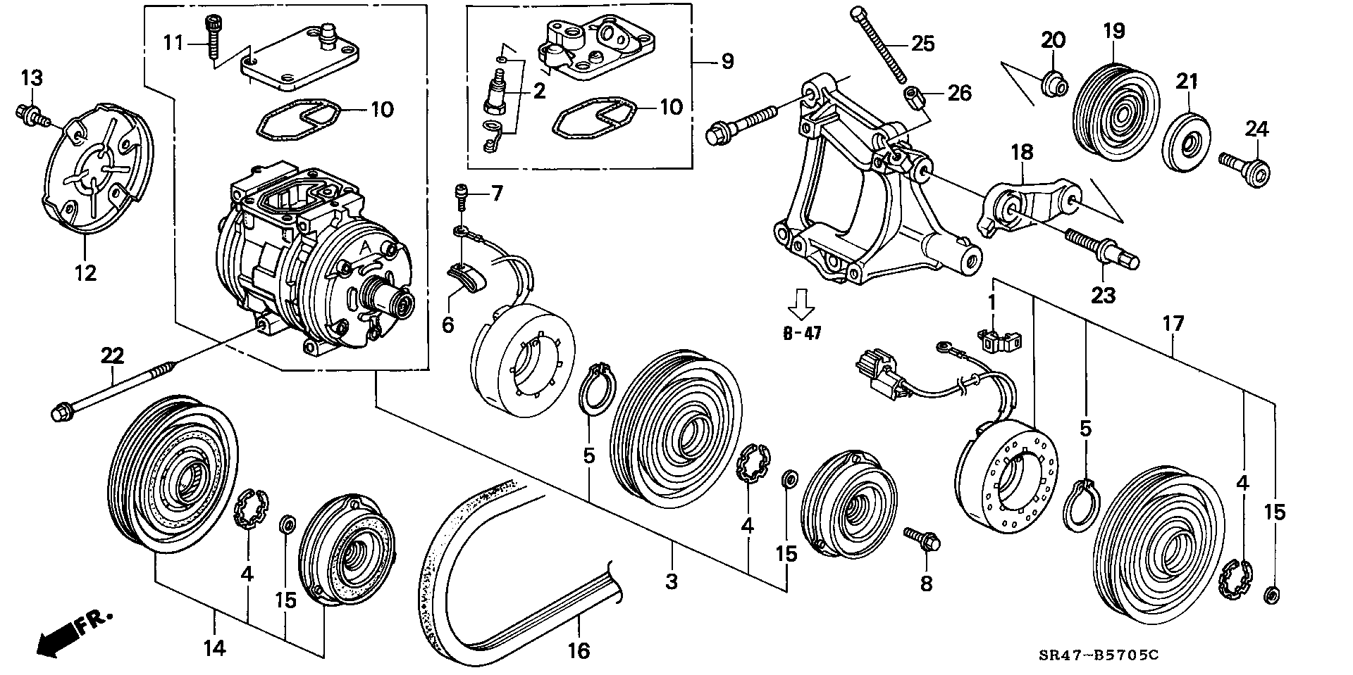 Honda 38920-PR3-003 - Flerspårsrem xdelar.se