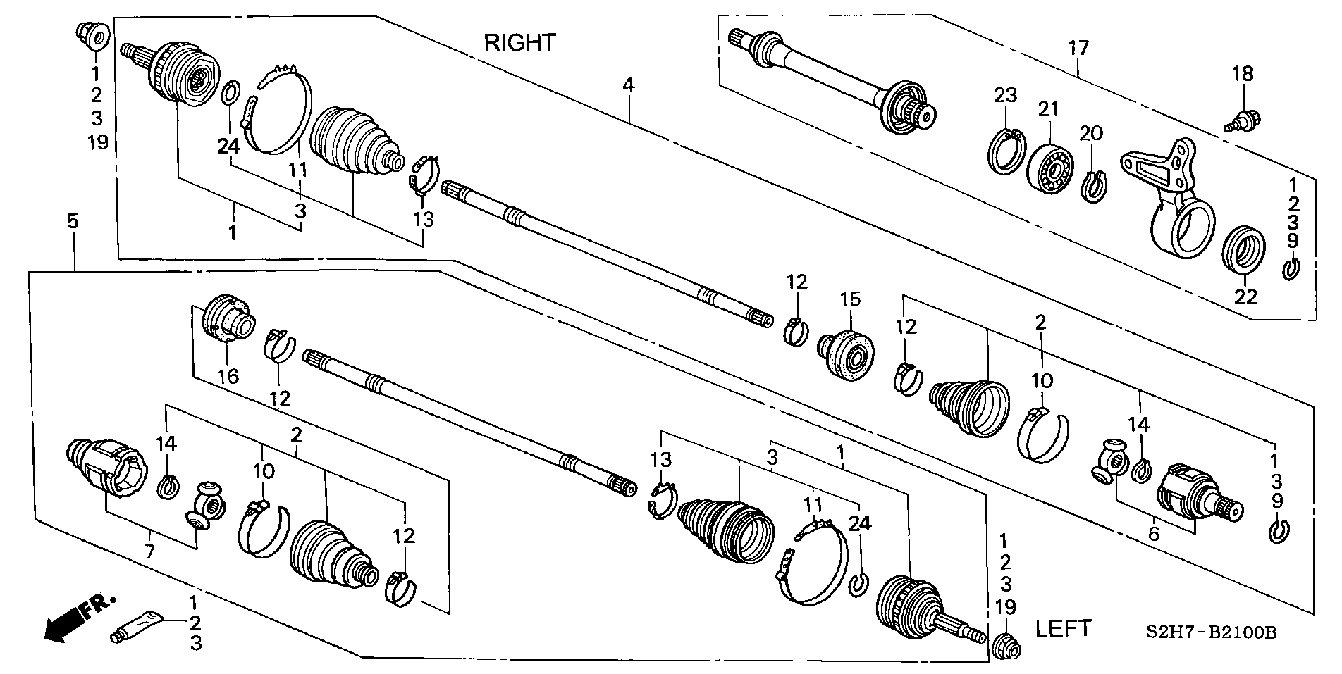 Honda 44018-ST7-C12 - Bälgar, drivaxel xdelar.se